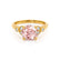 DELILAH - Round Champagne Sapphire 18k Yellow Gold Shoulder Set Ring Engagement Ring Lily Arkwright
