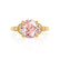 DELILAH - Round Champagne Sapphire 18k Yellow Gold Shoulder Set Ring Engagement Ring Lily Arkwright