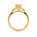 DELILAH - Round Champagne Sapphire 18k Yellow Gold Shoulder Set Ring Engagement Ring Lily Arkwright