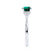 DELILAH - Round Emerald 950 Platinum Shoulder Set Ring Engagement Ring Lily Arkwright