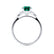 DELILAH - Round Emerald 950 Platinum Shoulder Set Ring Engagement Ring Lily Arkwright