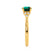 DELILAH - Round Emerald 18k Yellow Gold Shoulder Set Ring Engagement Ring Lily Arkwright