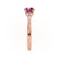 DELILAH - Round Pink Sapphire 18k Rose Gold Shoulder Set Ring Engagement Ring Lily Arkwright