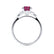 DELILAH - Round Pink Sapphire 950 Platinum Shoulder Set Ring Engagement Ring Lily Arkwright
