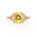 DELILAH - Round Yellow Sapphire 18k Rose Gold Shoulder Set Ring Engagement Ring Lily Arkwright