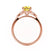 DELILAH - Round Yellow Sapphire 18k Rose Gold Shoulder Set Ring Engagement Ring Lily Arkwright