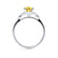 DELILAH - Round Yellow Sapphire 950 Platinum Shoulder Set Ring Engagement Ring Lily Arkwright