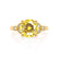 DELILAH - Round Yellow Sapphire 18k Yellow Gold Shoulder Set Ring Engagement Ring Lily Arkwright