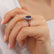 Diana 3.94ct 10x8mm Oval Cut Chatham Blue Sapphire & Lab Diamond 18k Rose Gold Halo Two Tone 950 Platinum Basket Ring Lily Arkwright (Edited)