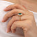 Diana 1.18ct 8x6mm Oval Cut Chatham Emerald & Lab Diamond 18k Yellow Gold Halo Engagement Ring Lily Arkwright