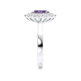 - Chatham® Alexandrite & Lab Diamond 950 Platinum Halo Engagement Ring Lily Arkwright