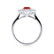 - Chatham® Ruby & Lab Diamond 18k White Gold Halo Engagement Ring Lily Arkwright