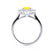 Chatham® Yellow Sapphire & Lab Diamond 18k White Gold Halo Engagement Ring Lily Arkwright