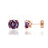 DOVE - Round Alexandrite 18k Rose Gold Stud Earrings Earrings Lily Arkwright