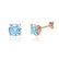DOVE - Round Aqua Spinel 18k Rose Gold Stud Earrings Earrings Lily Arkwright