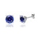DOVE - Round Blue Sapphire Platinum Stud Earrings Earrings Lily Arkwright