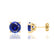 DOVE - Round Blue Sapphire 18k Yellow Gold Stud Earrings Earrings Lily Arkwright