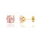 DOVE - Round Champagne Sapphire 18k Yellow Gold Stud Earrings Earrings Lily Arkwright