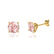 DOVE - Round Champagne Sapphire 18k Yellow Gold Stud Earrings Earrings Lily Arkwright