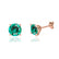 DOVE - Round Emerald 18k Rose Gold Stud Earrings Earrings Lily Arkwright