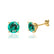 DOVE - Round Emerald 18k Yellow Gold Stud Earrings Earrings Lily Arkwright