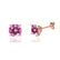 DOVE - Round Pink Sapphire 18k Rose Gold Stud Earrings Earrings Lily Arkwright