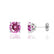 DOVE - Round Pink Sapphire Platinum Stud Earrings Earrings Lily Arkwright