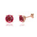 DOVE - Round Ruby 18k Rose Gold Stud Earrings Earrings Lily Arkwright