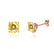 DOVE - Round Yellow Sapphire 18k Rose Gold Stud Earrings Earrings Lily Arkwright