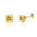 DOVE - Round Yellow Sapphire 18k Yellow Gold Stud Earrings Earrings Lily Arkwright