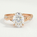 Eden shoulder set solitaire oval lab diamond shoulder twist set 18k rose gold engagement ring