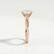 Eden shoulder set solitaire oval lab diamond shoulder twist set 18k rose gold engagement ring