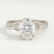 Eden shoulder set solitaire oval lab diamond shoulder twist set 18k white gold platinum engagement ring