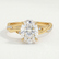 Eden shoulder set solitaire oval lab diamond shoulder twist set 18k yellow gold engagement ring