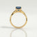 Eden princess alexandrite and diamond vine solitaire ring in yellow gold – view 2