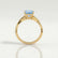 Eden princess aquamarine and diamond vine solitaire ring in yellow gold – view 2
