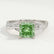 EDEN - Princess Cut Green Lab Diamond Platinum Vine Solitaire