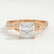 EDEN - Princess Cut Lab Diamond 18k Rose Gold Vine Solitaire