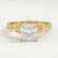 EDEN - Princess Cut Lab Diamond 18k Yellow Gold Vine Solitaire