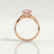 EDEN - Princess Cut Pink Lab Diamond 18k Rose Gold Vine Solitaire