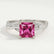Eden princess pink sapphire and diamond vine solitaire ring – view 1