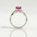 Eden princess pink sapphire and diamond vine solitaire ring – view 2