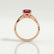Eden princess ruby and diamond vine solitaire ring in rose gold – view 2