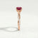 Eden princess ruby and diamond vine solitaire ring in rose gold – view 3