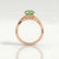 EDEN - Round Green Coloured Lab Diamond 18k Rose Gold Vine Solitaire Ring