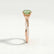 EDEN - Round Green Coloured Lab Diamond 18k Rose Gold Vine Solitaire Ring