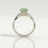 EDEN - Round Green Coloured Lab Diamond 18k White Gold Vine Solitaire Ring