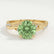 EDEN - Round Green Coloured Lab Diamond 18k Yellow Gold Vine Solitaire Ring