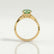 EDEN - Round Green Coloured Lab Diamond 18k Yellow Gold Vine Solitaire Ring