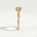 EDEN - Round Green Coloured Lab Diamond 18k Yellow Gold Vine Solitaire Ring
